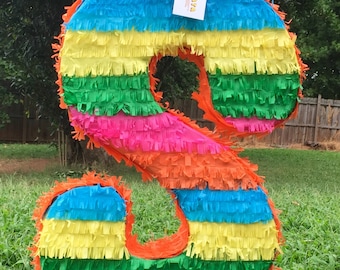 Sale! Ready to Ship! 20” Tall Letter Pinatas Tall Multicolored Fiesta Theme Party Cinco de Mayo