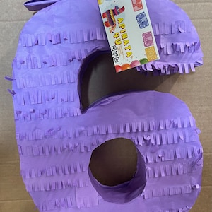 Sale! Ready to Ship! Number Six Pinata Blank Solid Great for DIY More Numbers Available