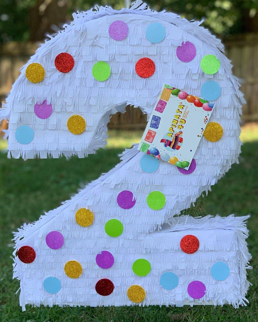 20'' Tall Number Two Pinata Second Birthday Etsy