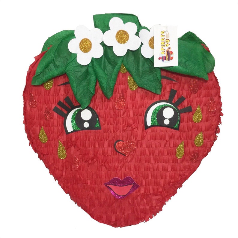 Sale Ready To Ship Strawberry Pinata Strawberry Theme Birthday Party Supplies Fruit Party Berry image 1