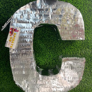 Silver Letter 'C' Pinata, Custom Events and Themed Decor, Perfect for Parties and Birthdays Celebrations, 20 Inchies  Any Letter Any Color