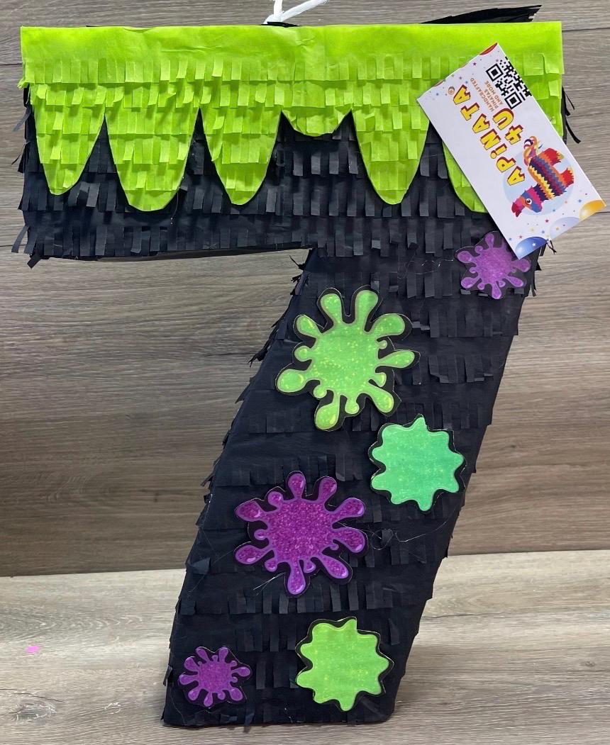 Number 5 Pinata, 20'' Slime Theme Birthday Party Decoration - Etsy