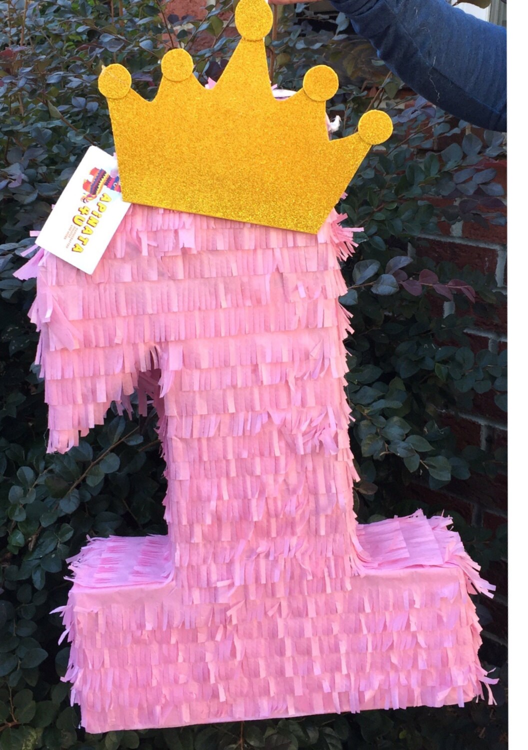 Number One Pinata Pink Color With Gold Crown - Etsy
