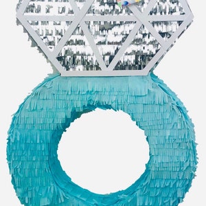 New! Handmade Diamond Ring Pinata Bridal Shower Party Supplies Wedding Decoration Bride to Be I said Yes I do Card Holder Future Mr & Mrs