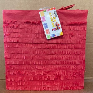 Sale! 16" Square Pinata Red Color More Colors Available Great for DIY