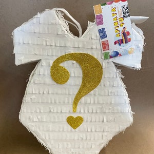New! Ready to Ship! Gender Reveal Pinata Baby Onesie Shape It's A He or She Boy or Girl Señor Señorita Pull Strings Style