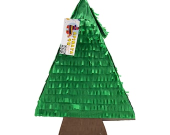 Christmas Tree Themed Pinata, Green and Brown Color Pinata, Holiday Party Celebration, Christmas Party Favor, Woodland Birthday Party Decor