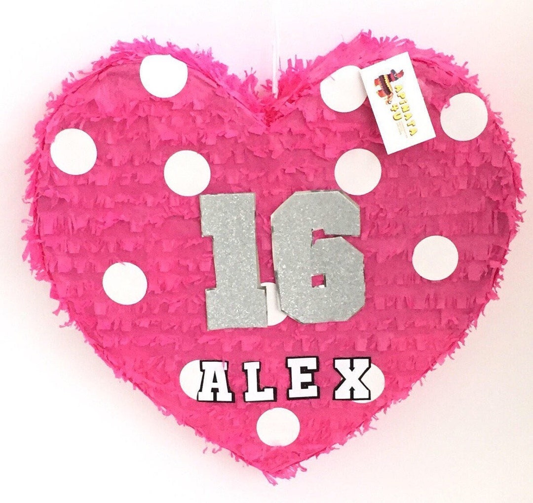 Sweet Sixteen Heart Pinata - Etsy