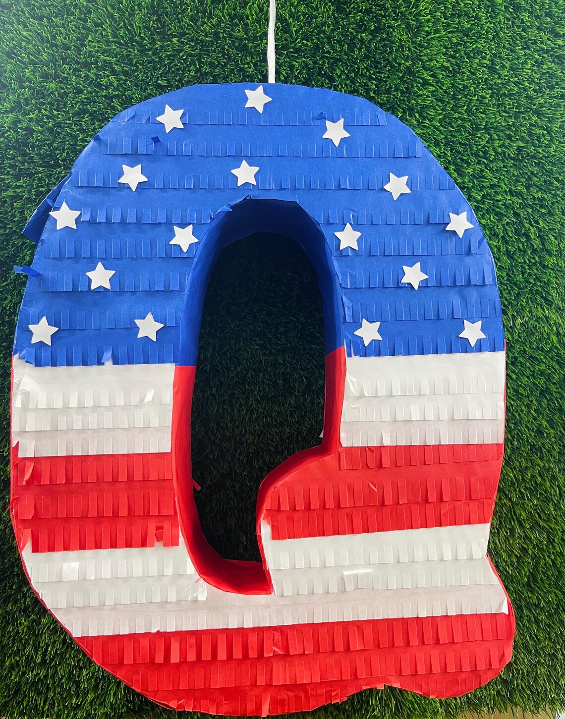 American Themed Letter Q Pinata - Red, White and Blue Color 20” Tall - Etsy