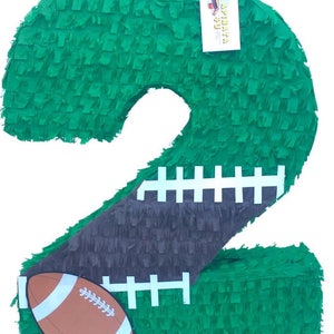 20&#39;&#39; Tall Green Number Two Football Theme Piñata