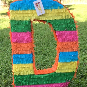 Letter Piñatas 20&quot; Tall Multicolored Fiesta Theme Party Cinco de Mayo