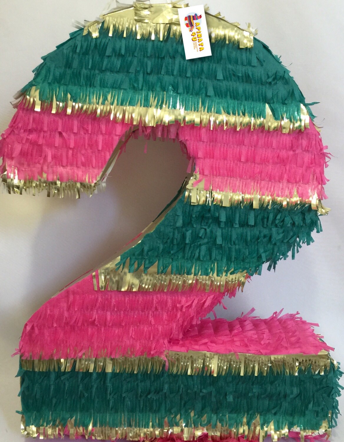 Sale Large Number Two Pinata Second Birthday Pinata Etsy