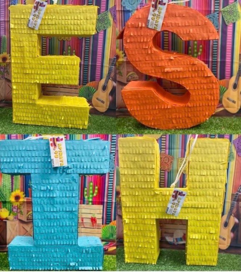 Pinata Text Pink Letter A Pinata, Large Alphabet Pinata, Ideal for Birthday and ...