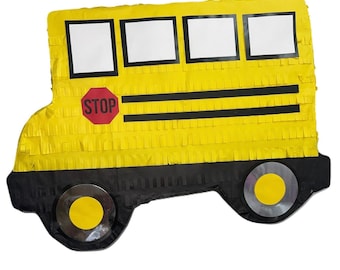 School Bus Pinata: Yellow Party Decoration, Themed Wheels Bus