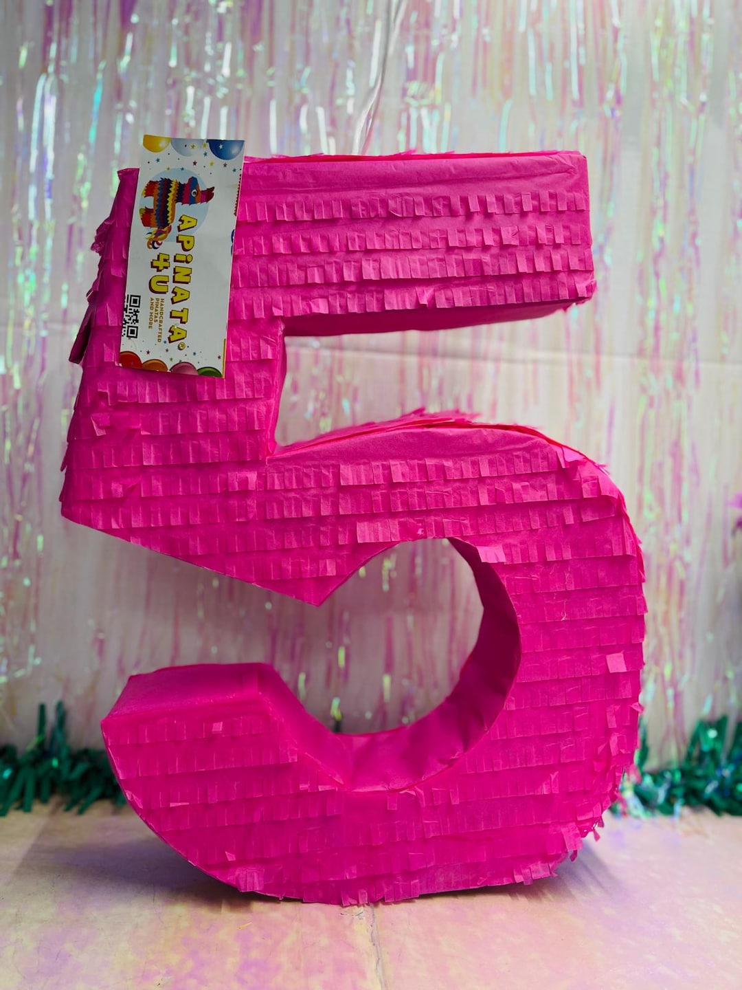 Number Five Pinata, Hot Pink 5th Birthday Party Decor - Etsy