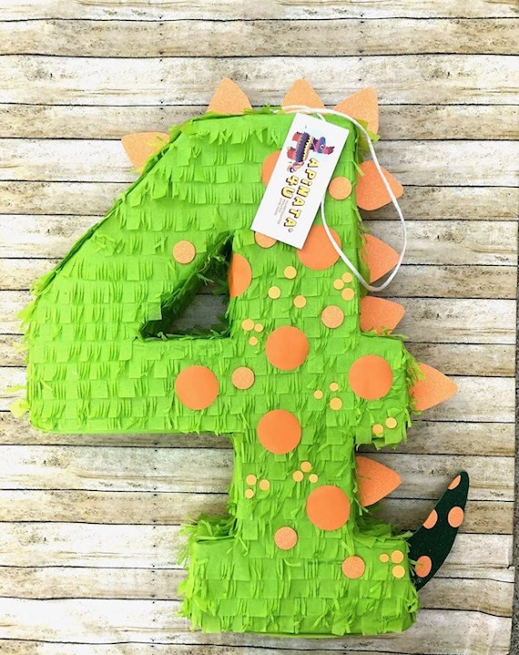 ducha subasta nombre de la marca Número grande cuatro piñata cuarto cumpleaños piñata verde - Etsy España