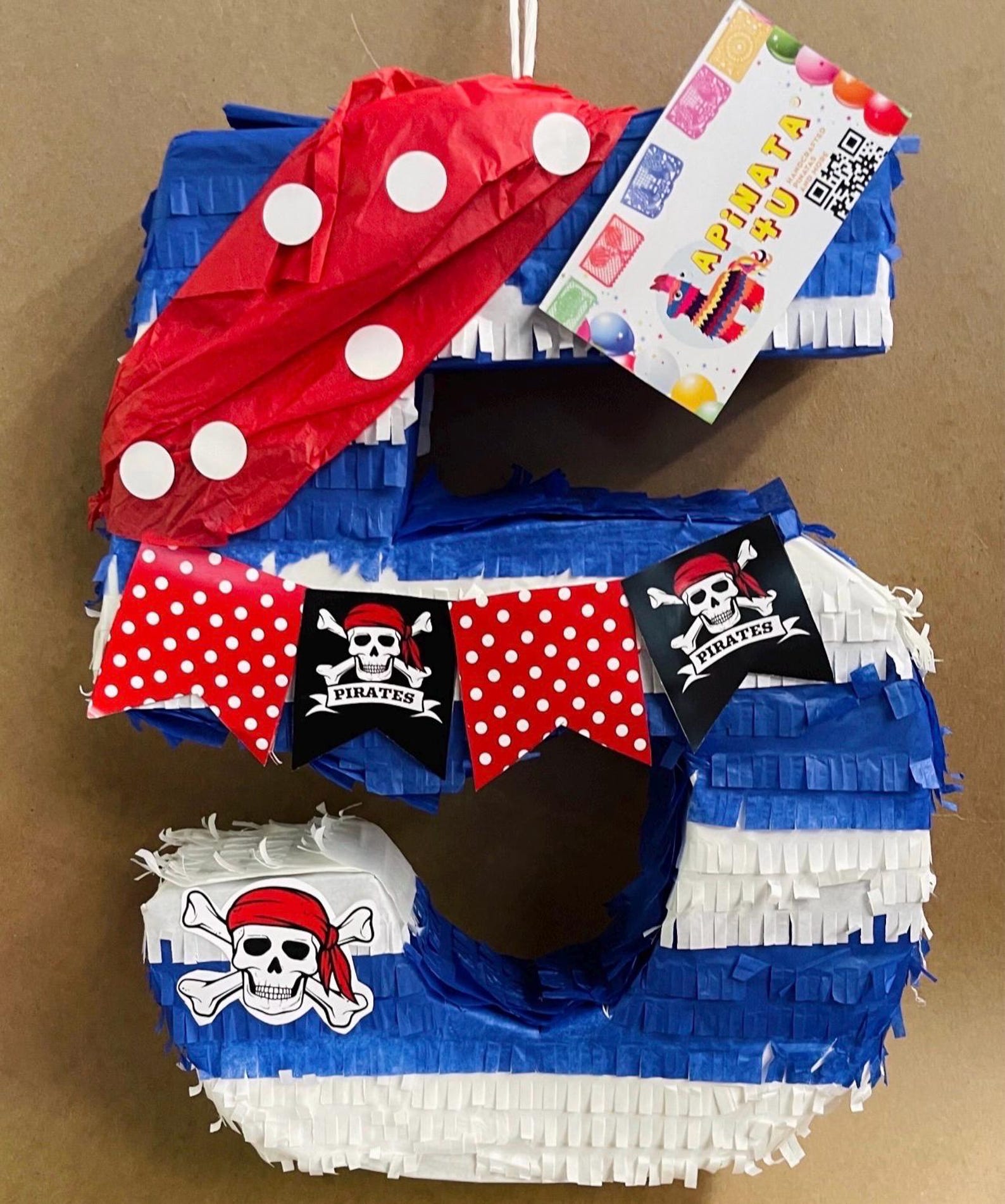 Pirate Pinata Number Five Pinata 20 Tall Pirate Theme Nautical 