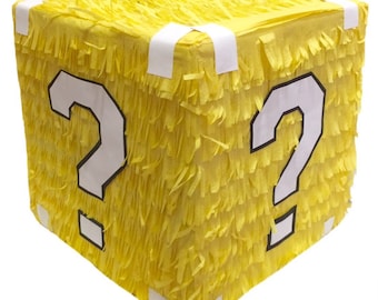 Ausverkauf! Versandfertig! Handgefertigte, maßgeschneiderte Überraschungs-Block-Pinata, ideal für Videospiel-Geburtstagsparty-Blöcke, Themenparty-Zubehör