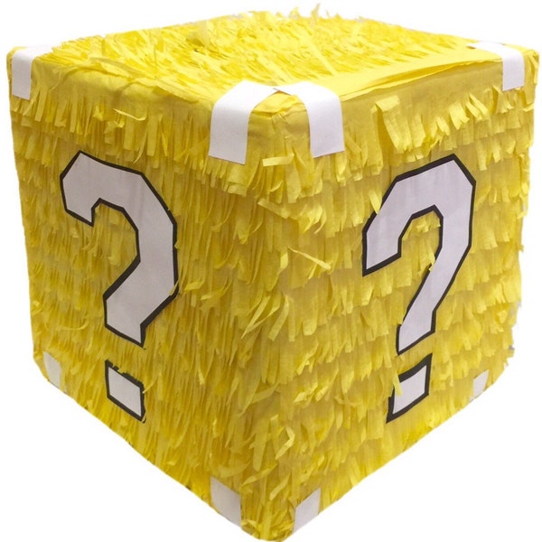 Sale! Ready To Ship! Handcrafted Custom Made Surprise Block Pinata Great for Video Game Birthday Party Blocks Theme Party Supplies
