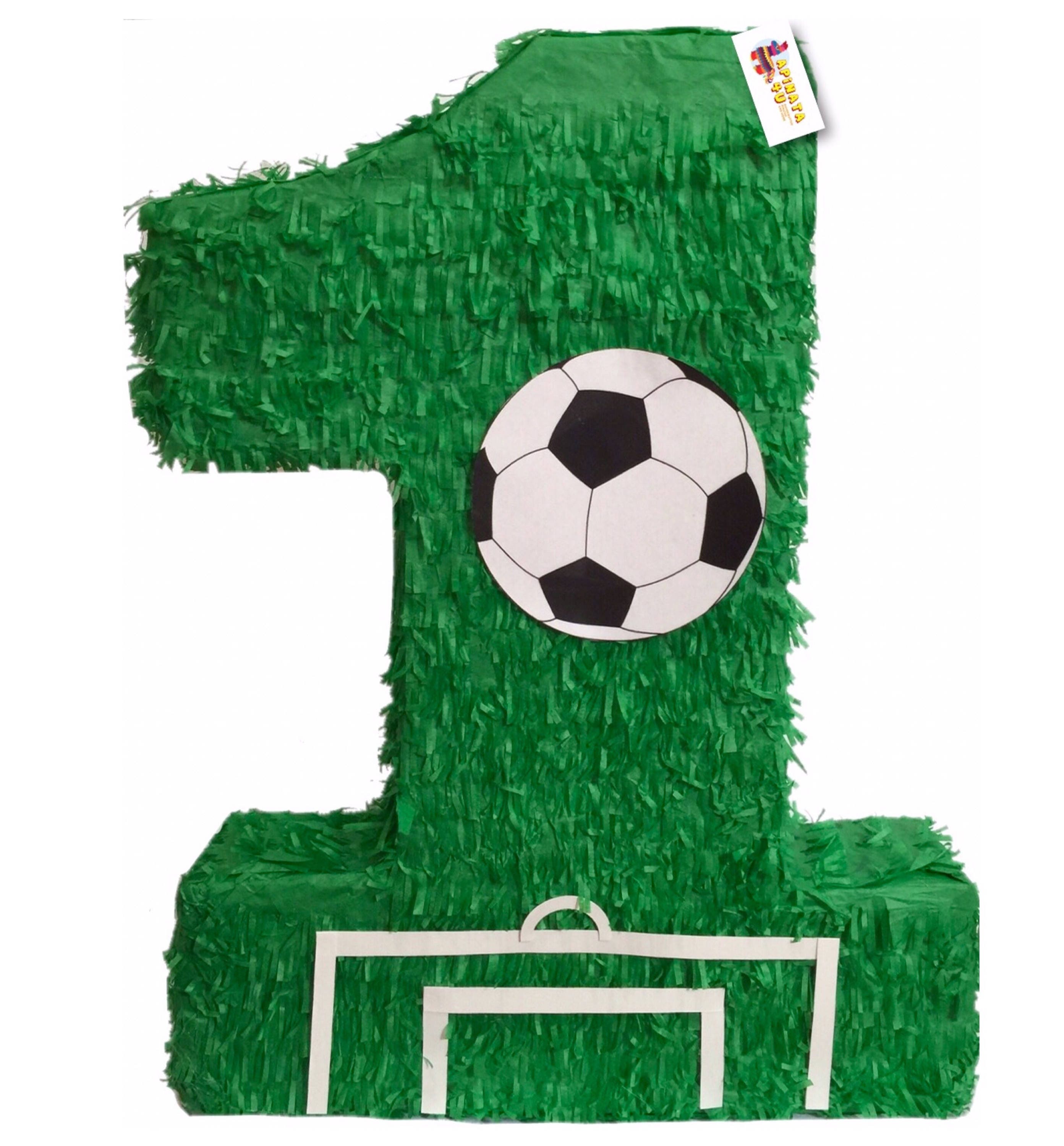 Sale 20 Tall Green Number One Pinata Soccer Theme 1st Birthday Party Supplies Decoration Ftbol Pinata 2nd 3rd 4th 5th 6th