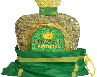Whiskey Inspired Pinata Gold & Green Color