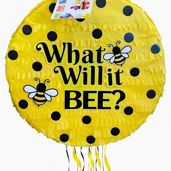 2-D Gender Reveal Pinata 16" What will it bee ?" Pull Strings or Whack Style