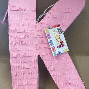 Custom Pink Letter &#39;K&#39; Pinata, Perfect for Girls Birthday Parties, Special Celebrations, Baby Showers, Handmade Party Decoration, 20 Inchies