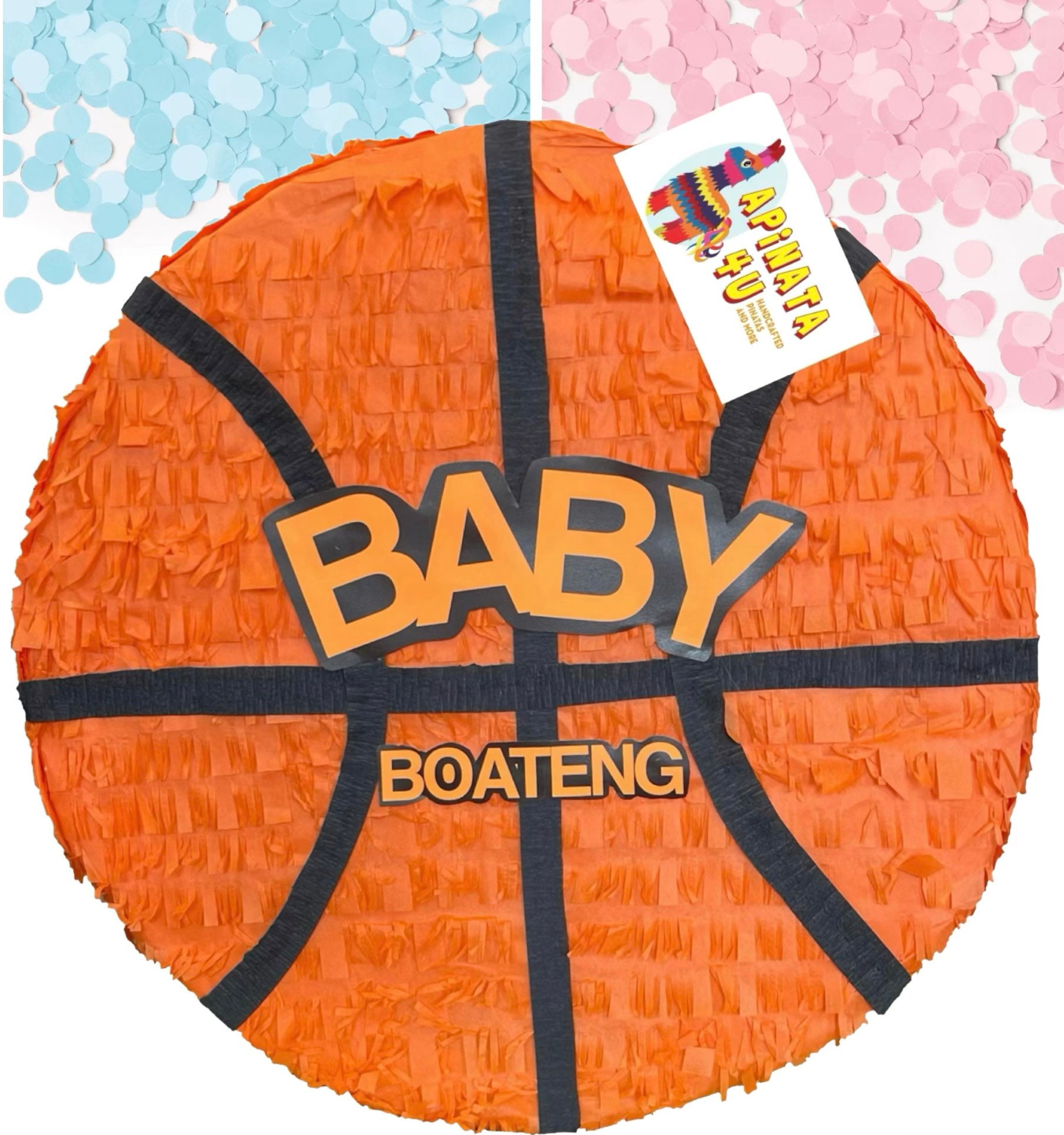Large 2-D Personalized Basketball Pinata 19 for Gender - Etsy