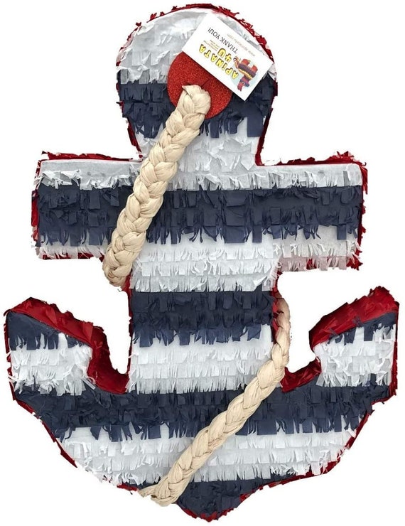 New 20 Tall Anchor Pinata Nautical Themed Wedding Bridal Shower Lets Get  Nauti Party Sailor Theme Red White Blue -  Canada