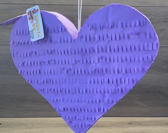 Handcrafted Custom Made Wedding Heart Pinata Lavender Color