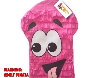 Sale! Ready To Ship! Handcrafted Custom Made Pecker Pinata Hot Pink Color  20" Tall Bachelor Bachelorette Party Last Fling Girls Night Out