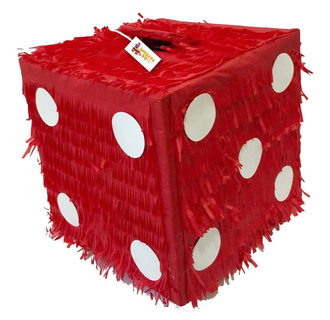 Sale Ready to Ship Red Color Dice Pinata Casino Theme Party Supplies