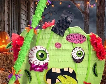 Zombie Pumpkin Pinata Great for Fall Theme Party