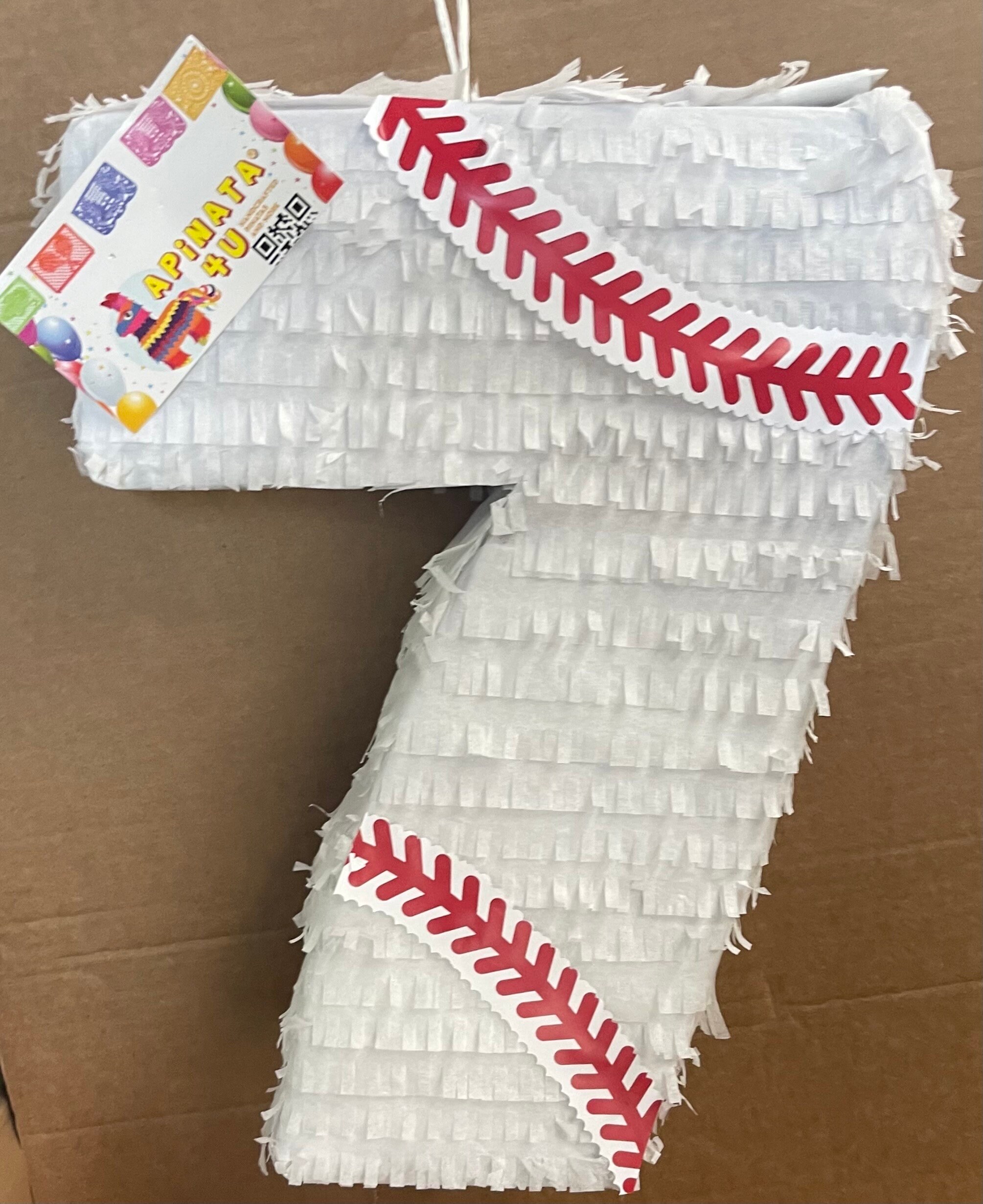 New Number Seven Pinata Baseball Theme Seventh Birthday Party Baseball Pinata More Numbers Available