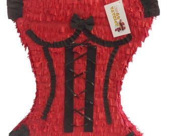 Sale! Ready To Ship! Red Corset Pinata