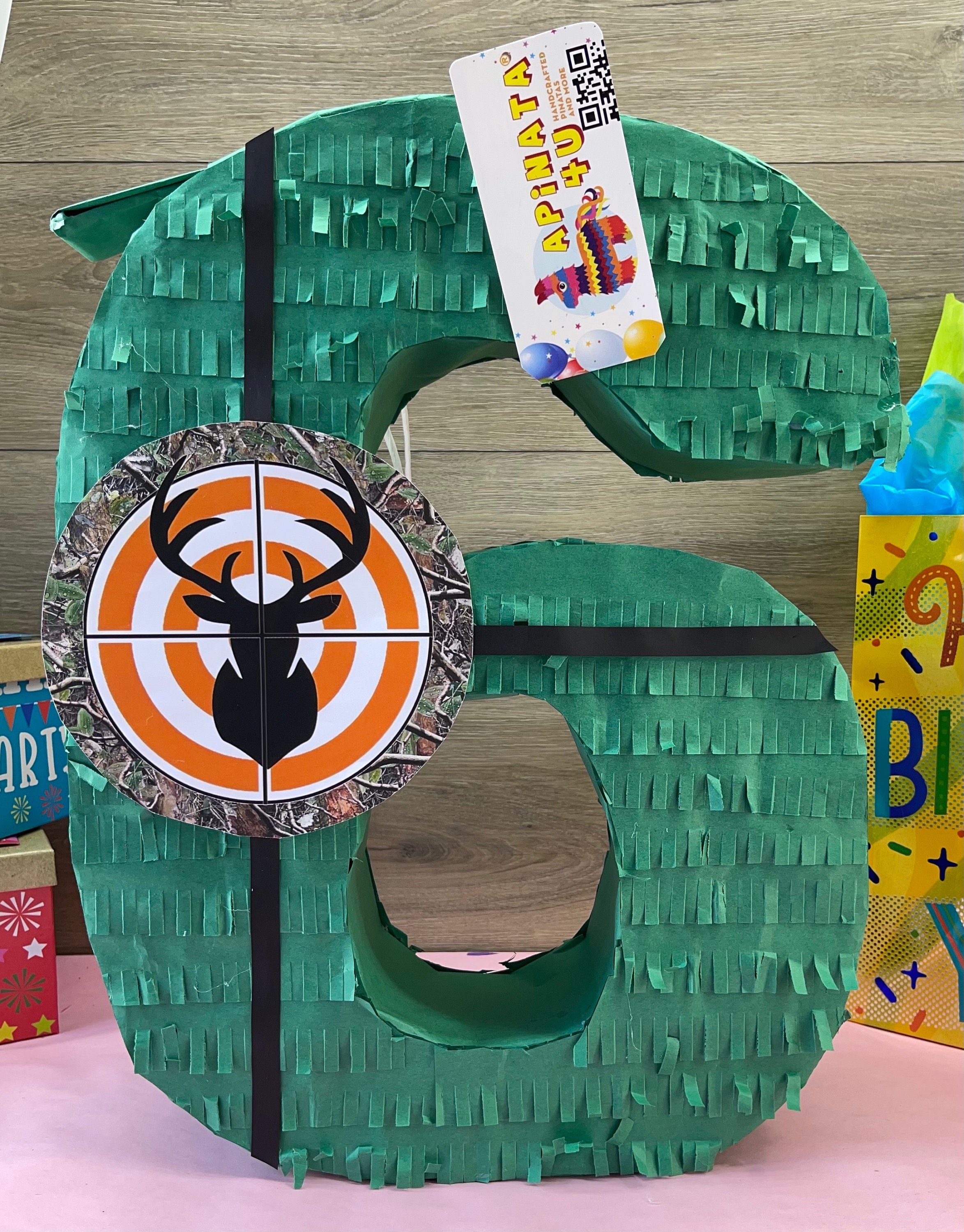 Number Six Hunting Pinata Gone Hunting Birthday Party Supplies ...