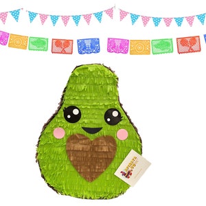 Sale! Ready To Ship! 2- D Avocado Pinata Fiesta Theme Cinco De Mayo Fiesta Gender Reveal Heart Shape Accent