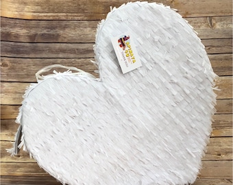 Sale! White Heart Pinata Bridal Shower Pinata Card Holder Wedding Pinata Valentine's Day Birthday Party Decoration