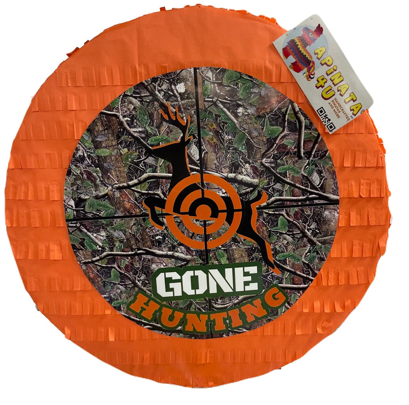 Gone Hunting Pinata, Hunting Adventure Parties, Orange and Camo ...