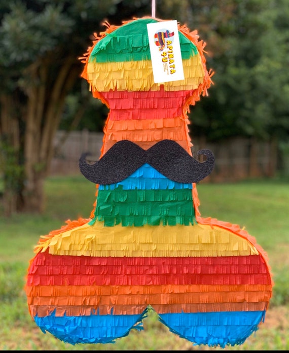 Sale Ready to Ship Adult Penis Pinata Fiesta Themed Mustache