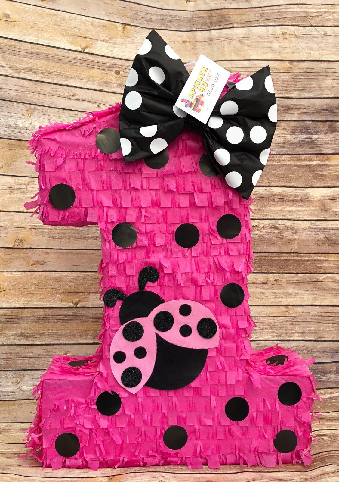 Large Number One Pinata Red & Black Polka Dots Ladybug Pinata - Etsy