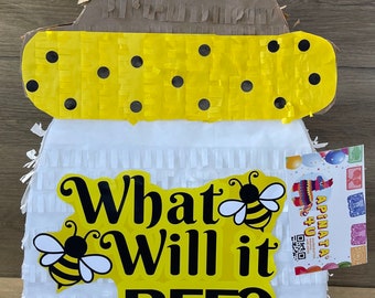 Sale! Ready to Ship! Gender Reveal Bumble Bee or Baby Bottle Pinata