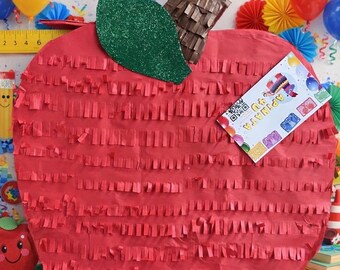 Apple Pinata, Perfect for Back to School Parties, Teacher Appreciation and Fall Celebration, Fun and Festive Party Decoration, Ready to Ship
