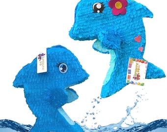 Sale! Super Cute! blue Color 20” Dolphin Pinata Baby Dolphin Dolphin