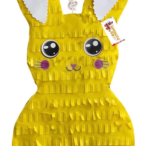 Sale! Ready To Ship! 20” Tall Yellow Bunny Pinata Easter Bunny Party Decoration Teens Kids Marshmallow Inspired Bunny