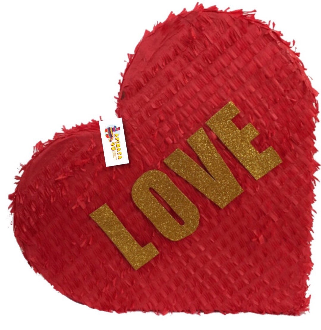 Ready to Ship Large Heart Piñata Valentines Day Theme Red Color LOVE ...
