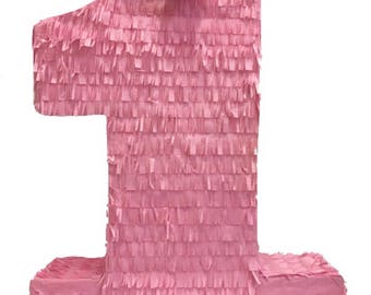 Sale! Ready to Ship! Solid Color Blank Number One Pinata Great to create your own Theme! Blank Pinata First Birthday DIY your birthday theme