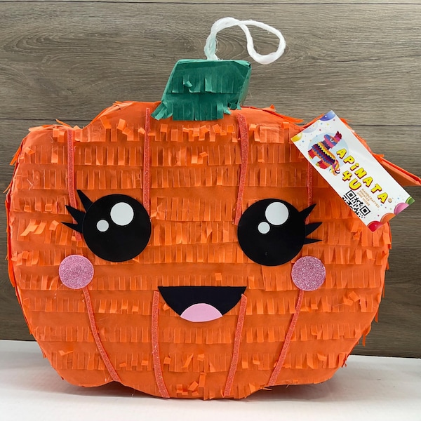 Handcrafted Halloween Pumpkin Pinata: Traditional Hit with a Stick