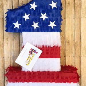Handcrafted Number One Pinata, Patriotic 1st Birthday