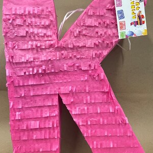 Sale! Ready To Ship! Letter K Pinata Hot Pink Color 20&quot; Tall